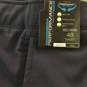 Cargo Shorts 48W, Peacoat Dark Navy Blue 9” Inseam NWT Roundtree & Yorke.